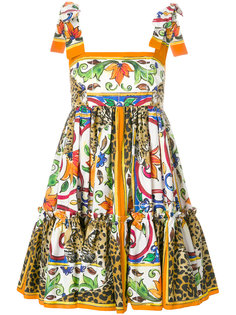 платье мини с принтом Majolica Dolce & Gabbana