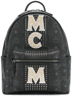 рюкзак с логотипом из заклепок MCM