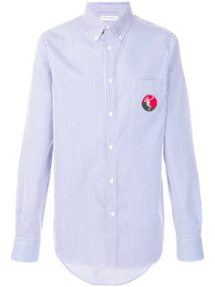 рубашка на пуговицах с принтом скелета Alexander McQueen