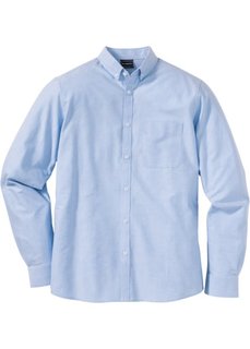 Рубашка Slim Fit с длинным рукавом (синий) Bonprix