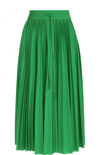 Однотонная плиссированная юбка-миди REDVALENTINO