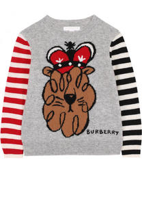 Кашемировый пуловер с принтом Burberry