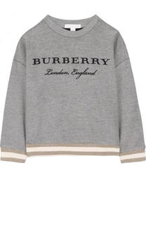 Хлопковый свитшот с вышивкой Burberry