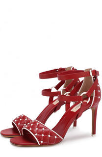 Кожаные босоножки Free Rockstud Spike на шпильке Valentino