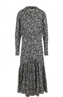 Шелковое платье-миди с цветочным принтом CALVIN KLEIN 205W39NYC