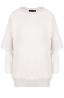 Хлопковый свитшот с круглым вырезом Yohji Yamamoto