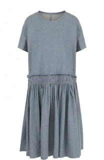 Платье свободного кроя из смеси льна и хлопка Yohji Yamamoto