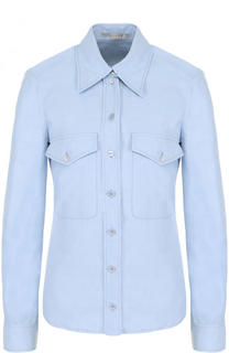 Однотонная приталенная блуза с накладными карманами Stella McCartney