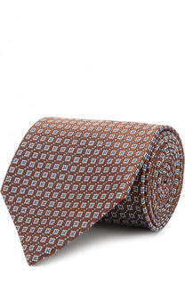 Шелковый галстук с узором Ermenegildo Zegna