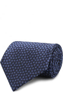 Шелковый галстук с узором Ermenegildo Zegna
