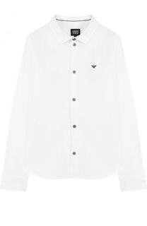 Хлопковая рубашка Armani Junior