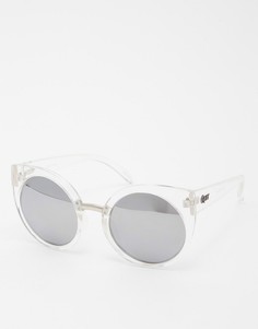 Зеркальные солнцезащитные очки кошачий глаз Quay Australia China Doll - Очистить