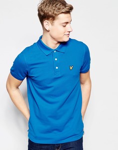 Синяя футболка-поло с логотипом в виде орла Lyle & Scott - Синий