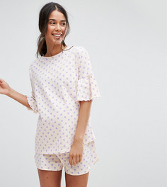 Пижамный комплект с принтом ASOS MATERNITY - Розовый