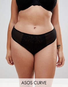 Кружевные стринги ASOS CURVE Jennifer - Черный