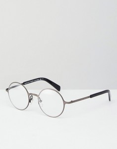 Круглые очки с прозрачными стеклами Marc By Marc Jacobs - Серебряный