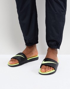 Черные шлепанцы Nike Benassi Solarsoft 705474-070 - Черный