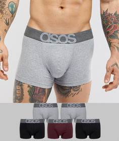 Набор трусов-хипстеров с названием бренда на поясе (5 шт.) ASOS - Мульти