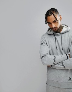 Худи серого цвета с логотипом Reebok Training CE4766 - Серый
