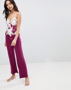 Трикотажные пижамные штаны с принтом роз B By Ted Baker - Розовый