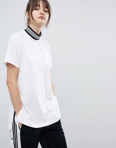 Удлиненная футболка с логотипом adidas Originals - Черный