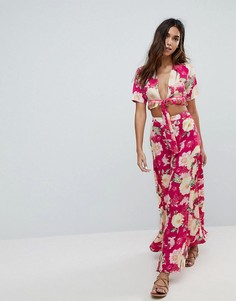 Пляжная юбка макси с цветочным принтом Boohoo - Мульти