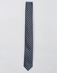 Узкий галстук в горошек Jack & Jones - Темно-синий