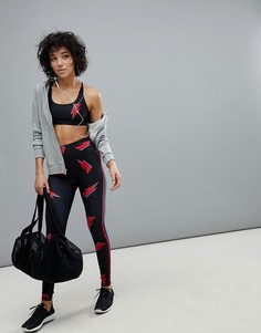 Леггинсы с принтом в виде молний Pop Active by Poprageous - Черный