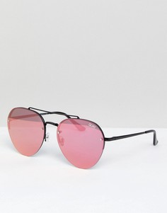 Розовые круглые солнцезащитные очки Quay Australia Somerset - Розовый