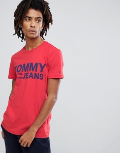 Красная футболка с большим логотипом Tommy Jeans - Красный Hilfiger Denim