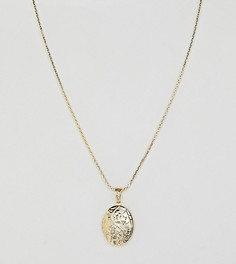 Позолоченное ожерелье с подвеской-медальоном Rock N Rose - Золотой