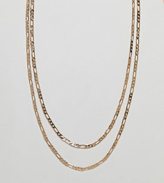 2 серебристых ожерелья-цепочки Reclaimed Vintage - Серебряный