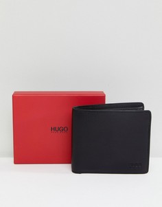 Черный кошелек из гладкой кожи HUGO - Черный