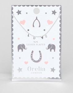 Ожерелье с подвесками в виде слова Love Orelia Valentines - Серебряный