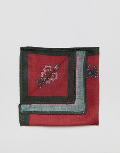 Красный платок для нагрудного кармана с цветочным принтом ASOS - Красный