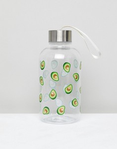 Бутылка для воды с принтом авокадо Monki - Белый