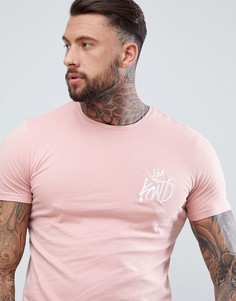 Розовая обтягивающая футболка с логотипом Kings Will Dream - Розовый
