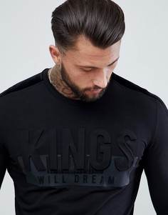 Лонгслив с принтом логотипа Kings Will Dream - Черный