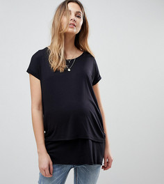 Двухслойная футболка ASOS Maternity NURSING - Черный