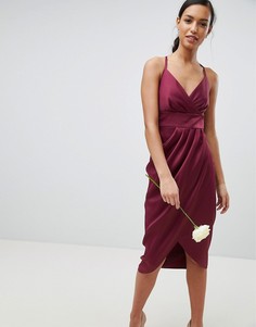 Драпированное платье миди Ted Baker - Красный