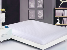 Простынь Valtery PRC-R-20 200x220 Сатин на резинке White