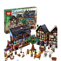 Конструктор Lepin Fortress Средневековый рынок 1601 дет. 16011