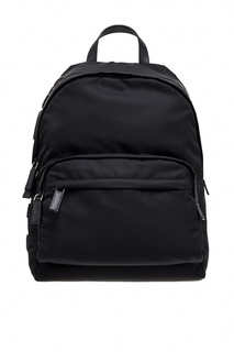 Черный рюкзак с логотипом Prada