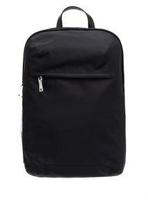 Черный текстильный рюкзак с нашивкой Prada
