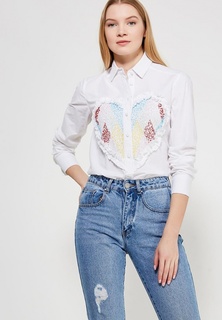 Блуза LOST INK EMBELLISHED HEART COTTON SHIRT