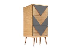 Комод slim woo (woodi) серый 40.0x95.0x48.0 см.