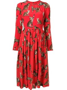 платье с принтом кошек Dolce & Gabbana