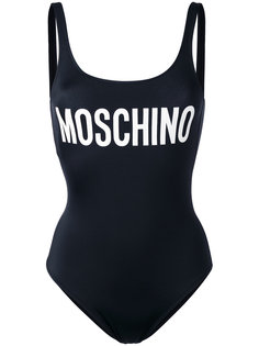 слитный купальник с логотипом Moschino