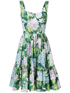 ярусное платье с принтом  Dolce & Gabbana