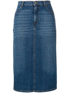джинсовая юбка с потертой отделкой Alexa Chung